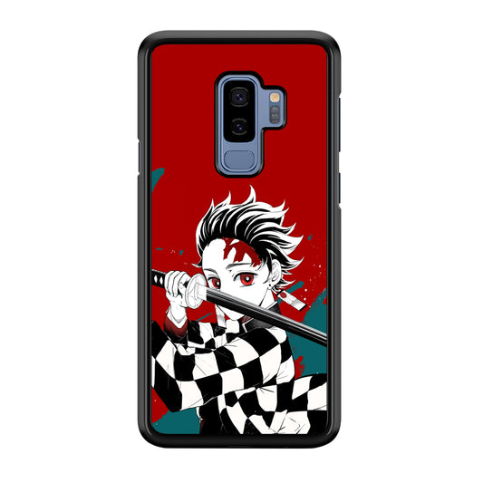 Demon Slayer Deep Blood of Tanjiro Samsung Galaxy S9 Plus Case