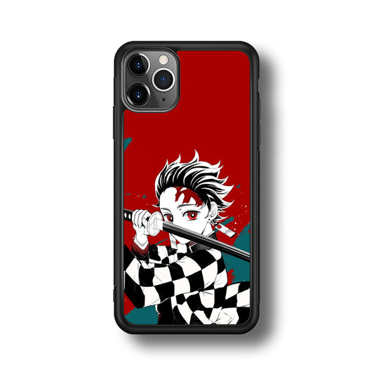 Demon Slayer Deep Blood of Tanjiro iPhone 11 Pro Max Case