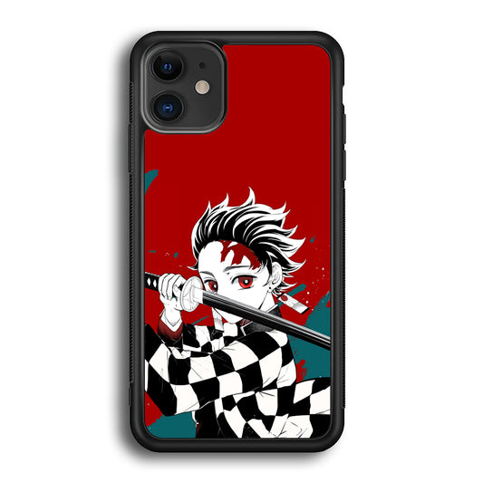 Demon Slayer Deep Blood of Tanjiro iPhone 12 Case