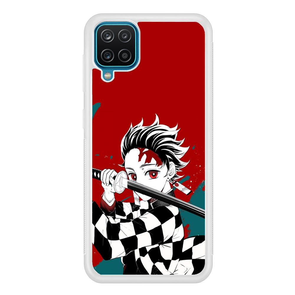 Demon Slayer Deep Blood of Tanjiro Samsung Galaxy A12 Case