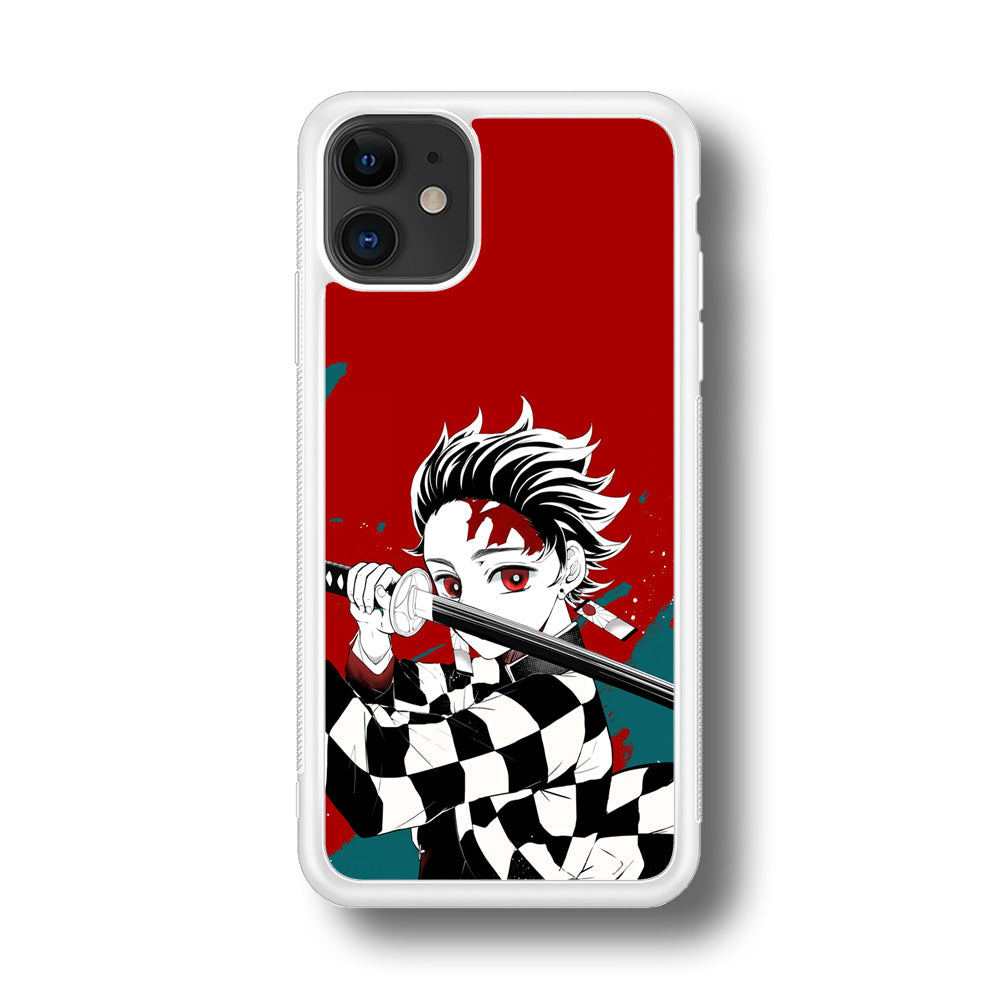 Demon Slayer Deep Blood of Tanjiro iPhone 11 Case