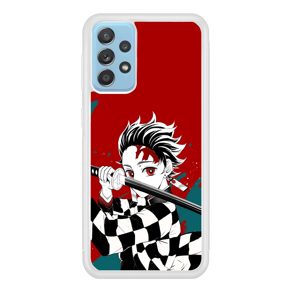 Demon Slayer Deep Blood of Tanjiro Samsung Galaxy A52 Case