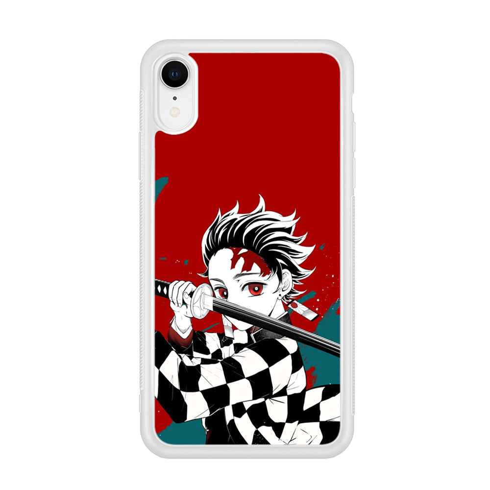 Demon Slayer Deep Blood of Tanjiro iPhone XR Case