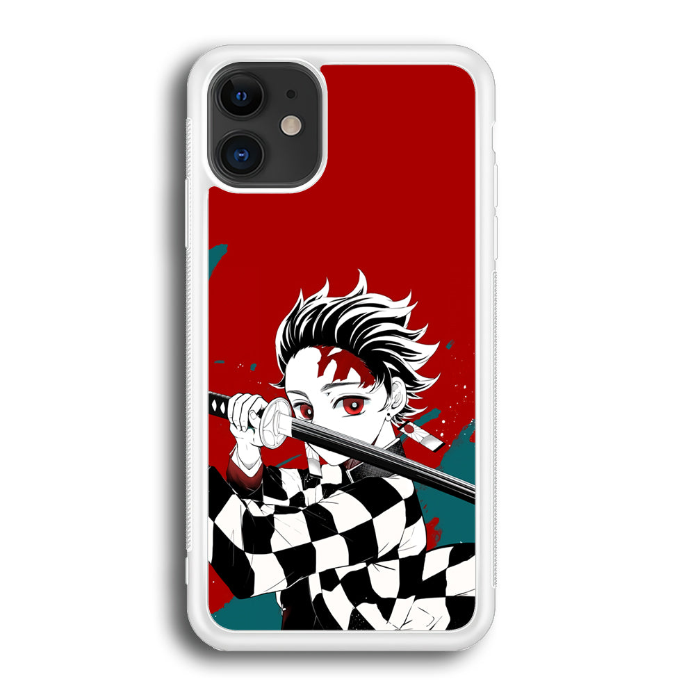 Demon Slayer Deep Blood of Tanjiro iPhone 12 Case