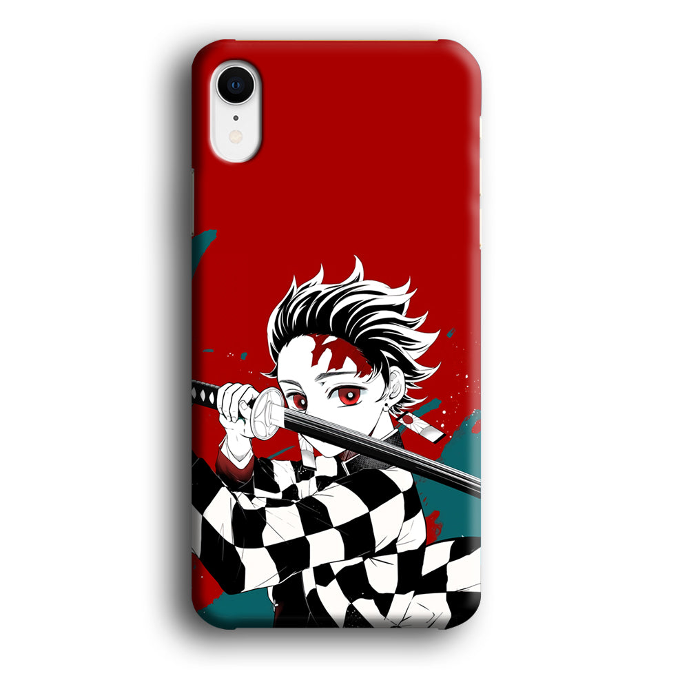 Demon Slayer Deep Blood of Tanjiro iPhone XR Case