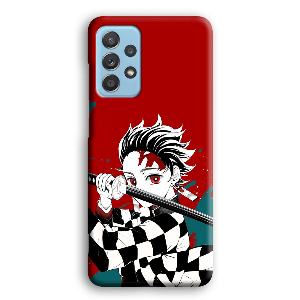 Demon Slayer Deep Blood of Tanjiro Samsung Galaxy A52 Case