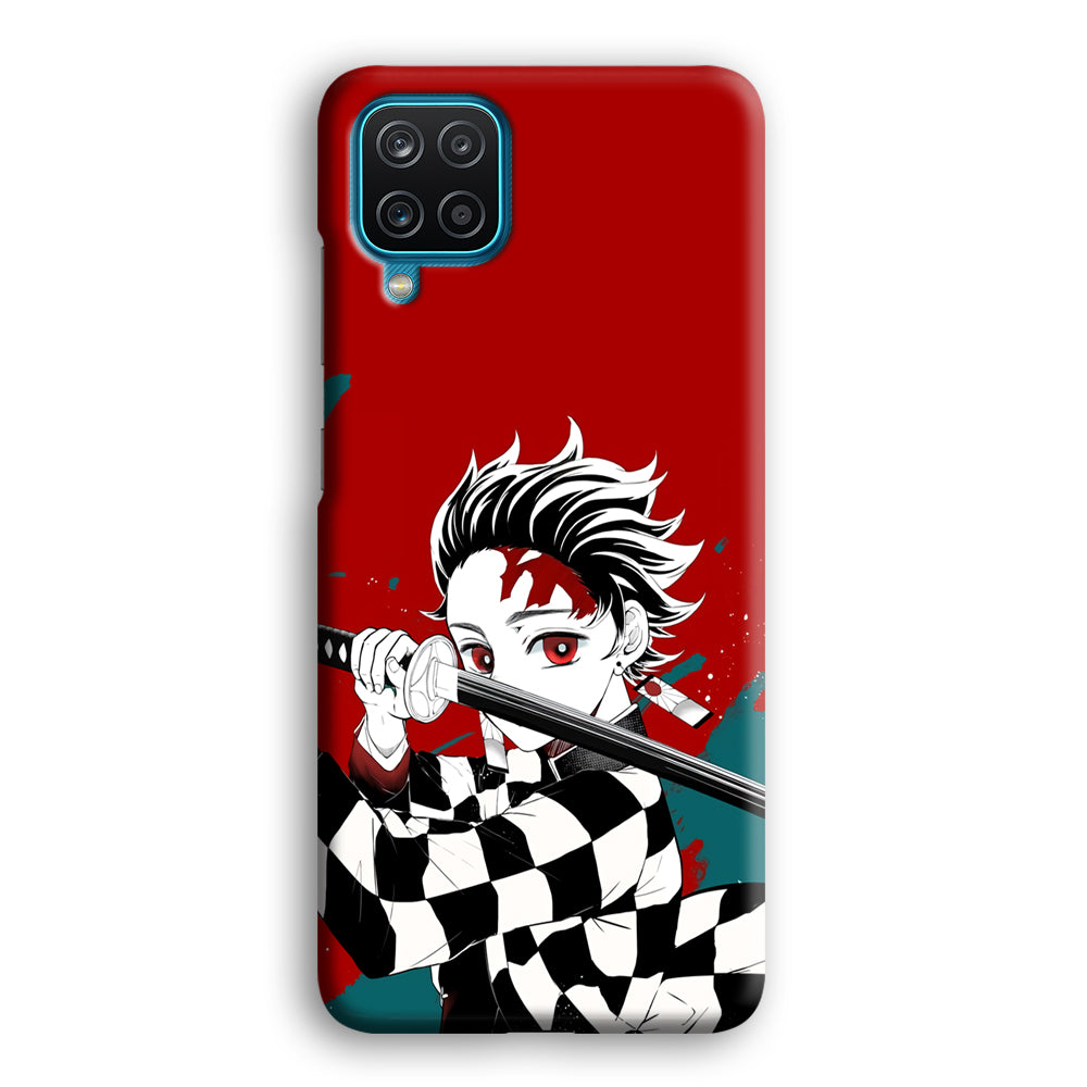Demon Slayer Deep Blood of Tanjiro Samsung Galaxy A12 Case