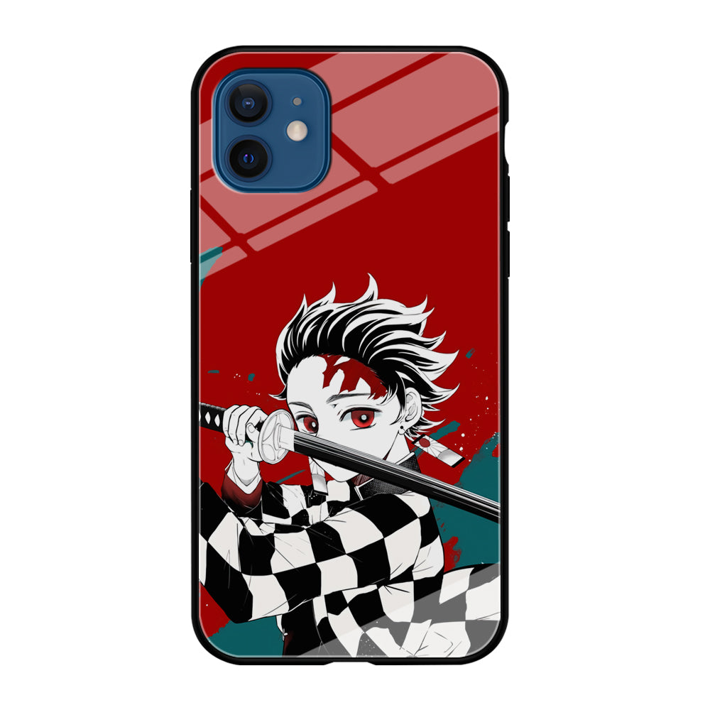 Demon Slayer Deep Blood of Tanjiro iPhone 12 Case