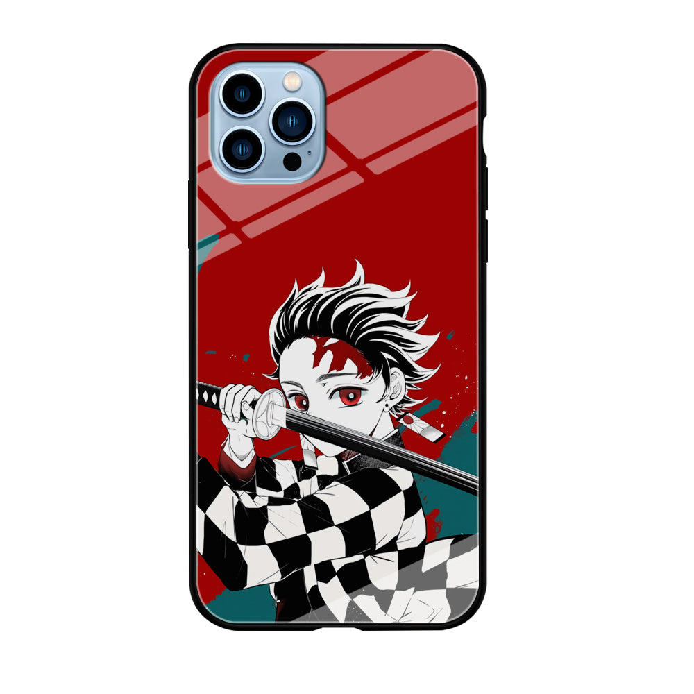 Demon Slayer Deep Blood of Tanjiro iPhone 12 Pro Case