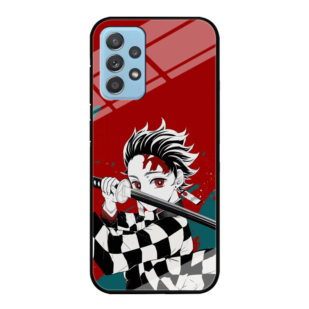 Demon Slayer Deep Blood of Tanjiro Samsung Galaxy A52 Case