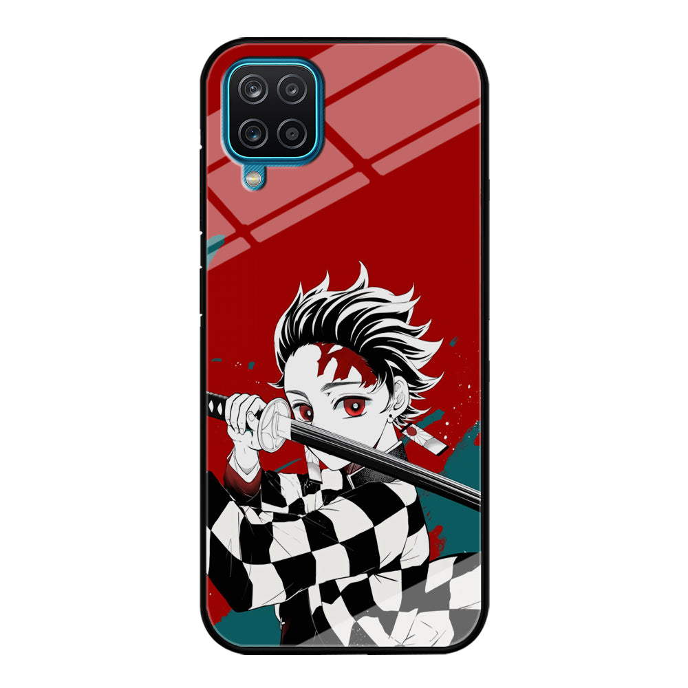 Demon Slayer Deep Blood of Tanjiro Samsung Galaxy A12 Case