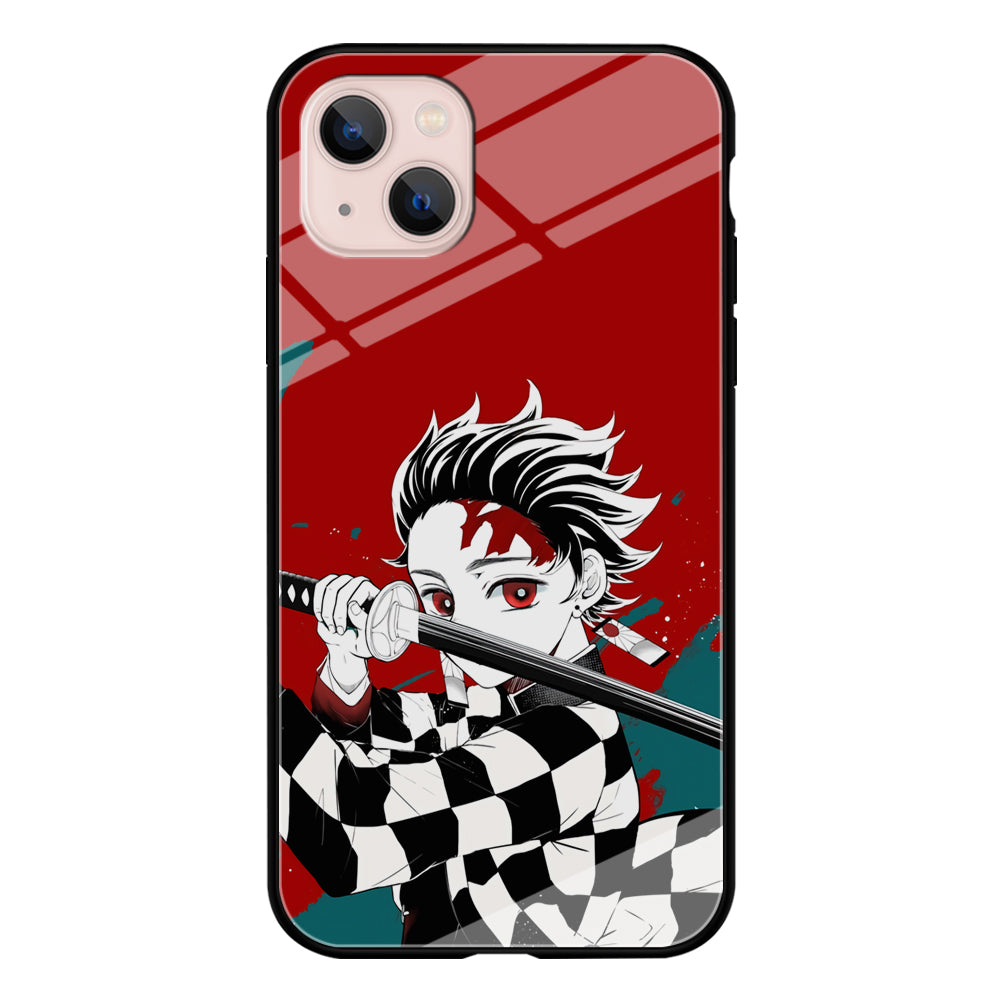 Demon Slayer Deep Blood of Tanjiro iPhone 13 Case