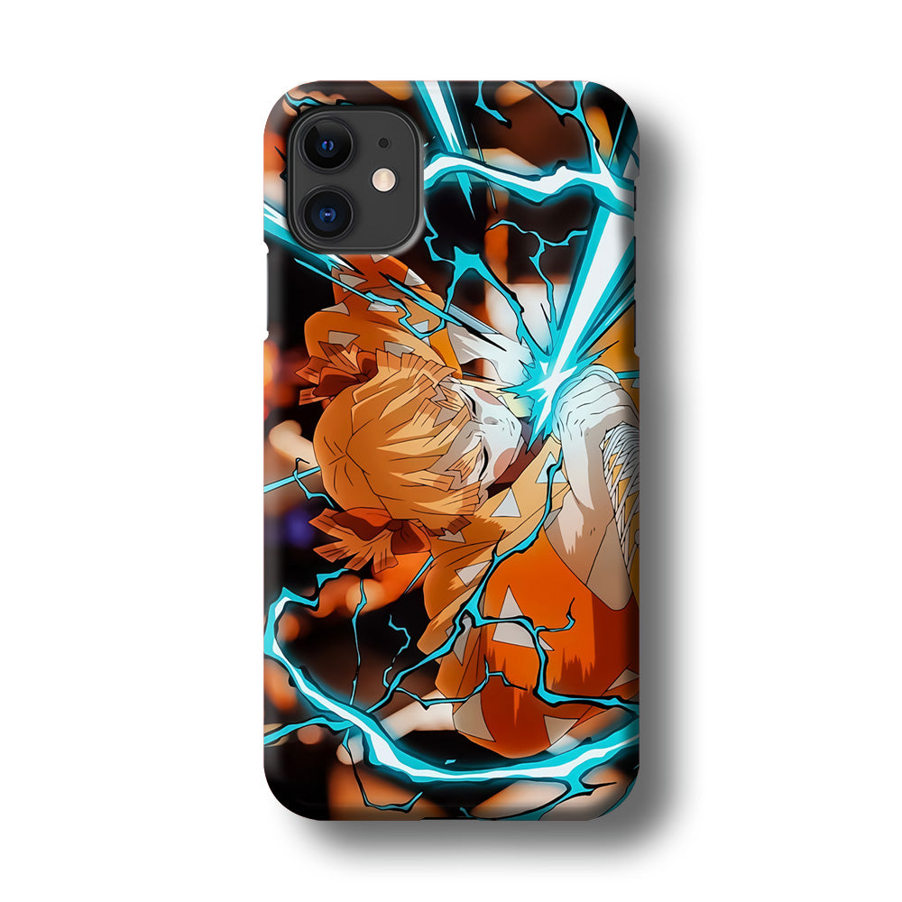 Demon Slayer Zenitsu Lightning Sword iPhone 11 Case 3D Case