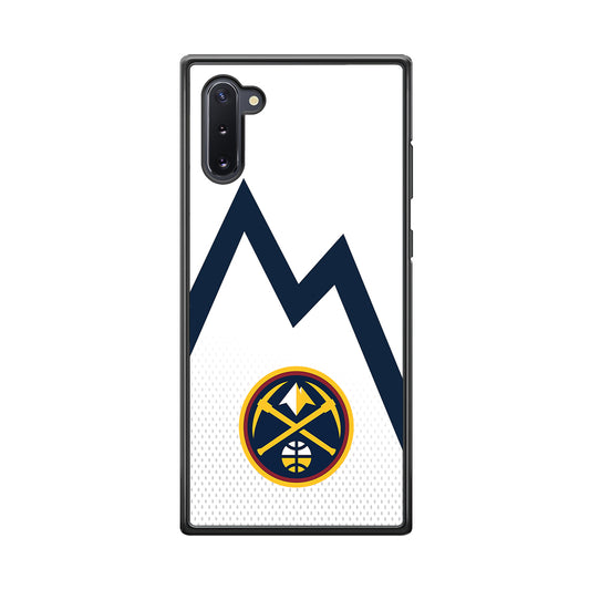 Denver Nuggets Emblem Line In White Samsung Galaxy Note 10 Case