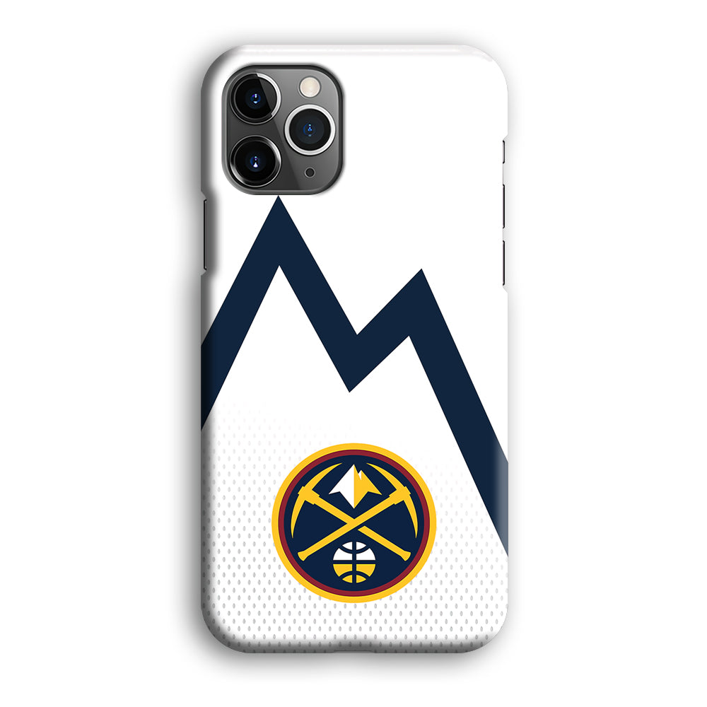 Denver Nuggets Emblem Line In White iPhone 12 Pro Max Case