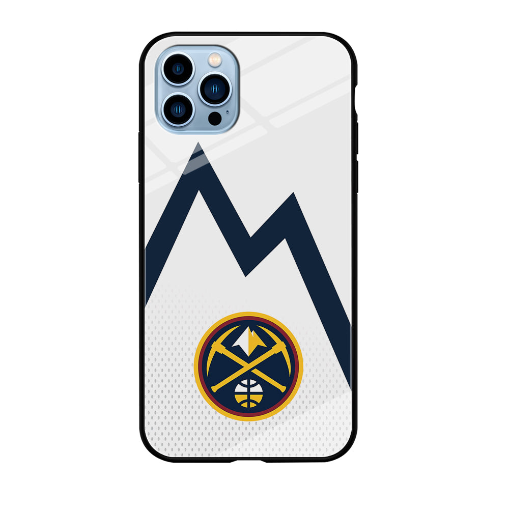 Denver Nuggets Emblem Line In White iPhone 12 Pro Max Case