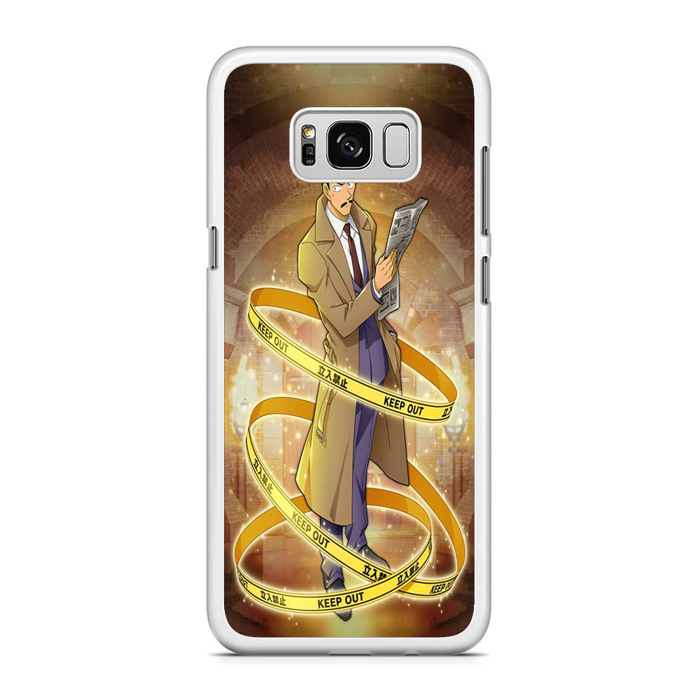 Detective Conan Kogoro Mouri Detective Samsung Galaxy S8 Plus Case Rubber White (2D Case)