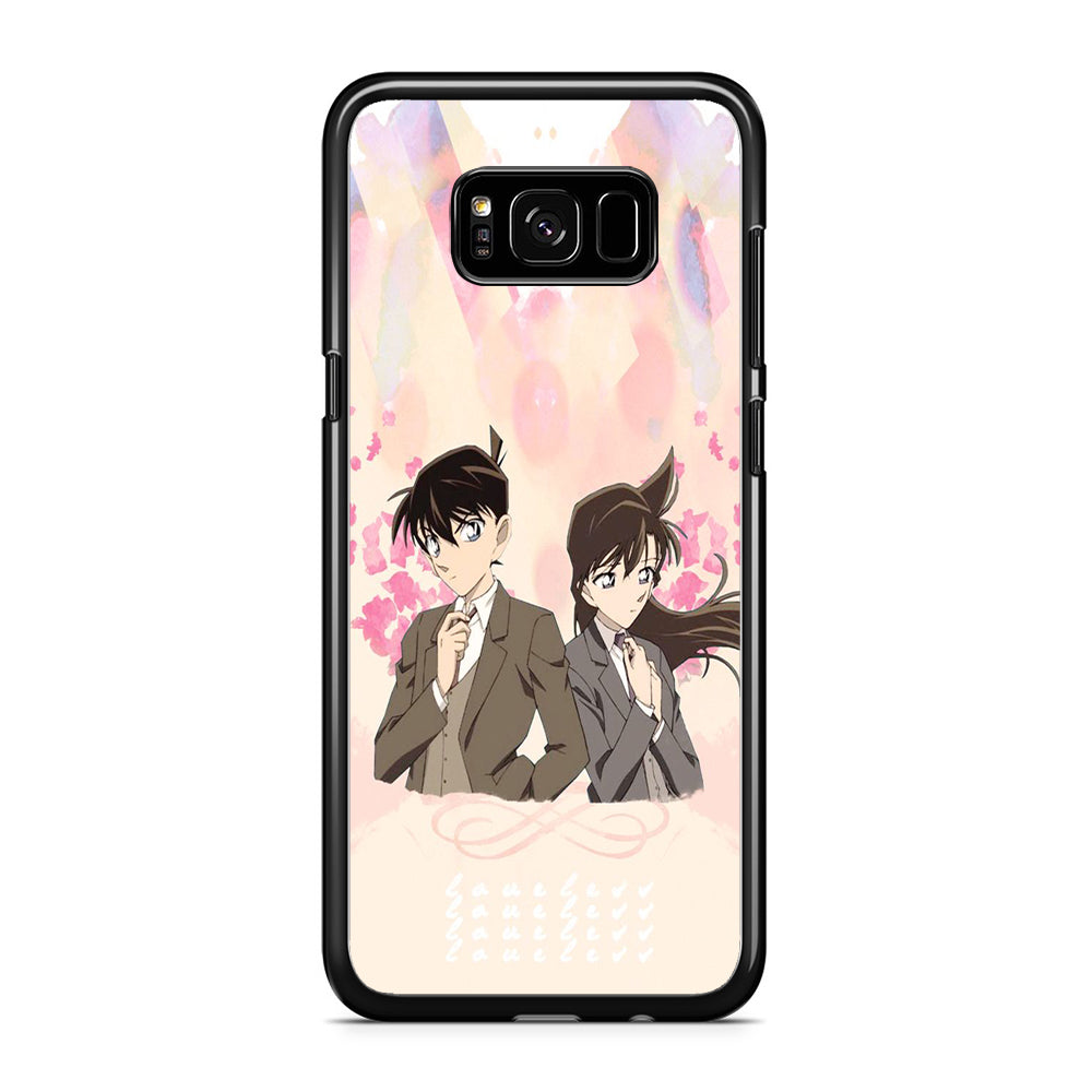 Detective Conan Sweet Couple Samsung Galaxy S8 Plus Case Rubber Black (2D Case)