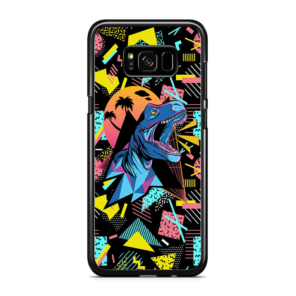 Dinosaur Roar of T-Rex Samsung Galaxy S8 Plus Case Rubber Black (2D Case)