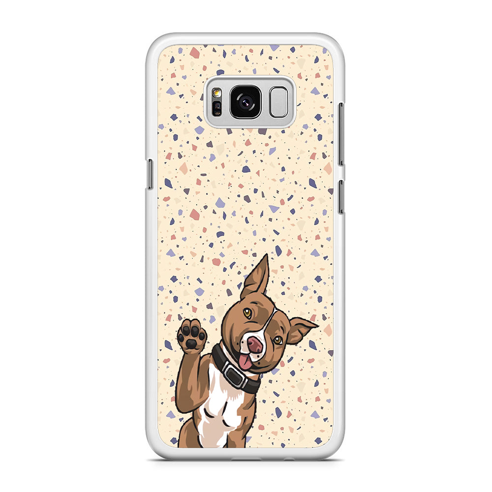 Dog Challenge to Play Samsung Galaxy S8 Plus Case Rubber White (2D Case)