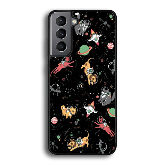 Dogs and Cats Space Form Samsung Galaxy S21 Plus Case - Carneyforia