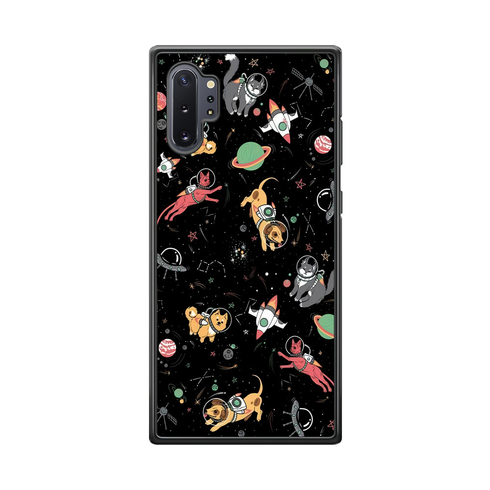 Dogs and Cats Space Form Samsung Galaxy Note 10 Plus Case