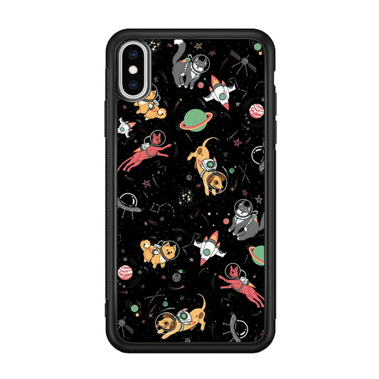 Dogs and Cats Space Form iPhone X Case