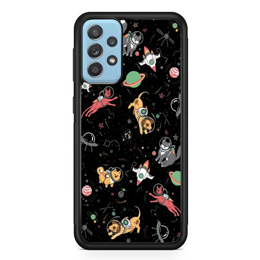 Dogs and Cats Space Form Samsung Galaxy A52 Case