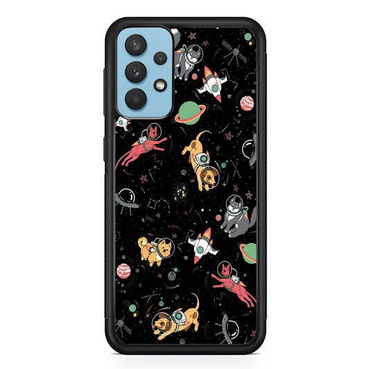 Dogs and Cats Space Form Samsung Galaxy A32 Case