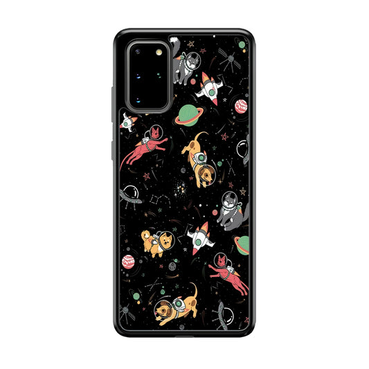 Dogs and Cats Space Form Samsung Galaxy S20 Plus Case