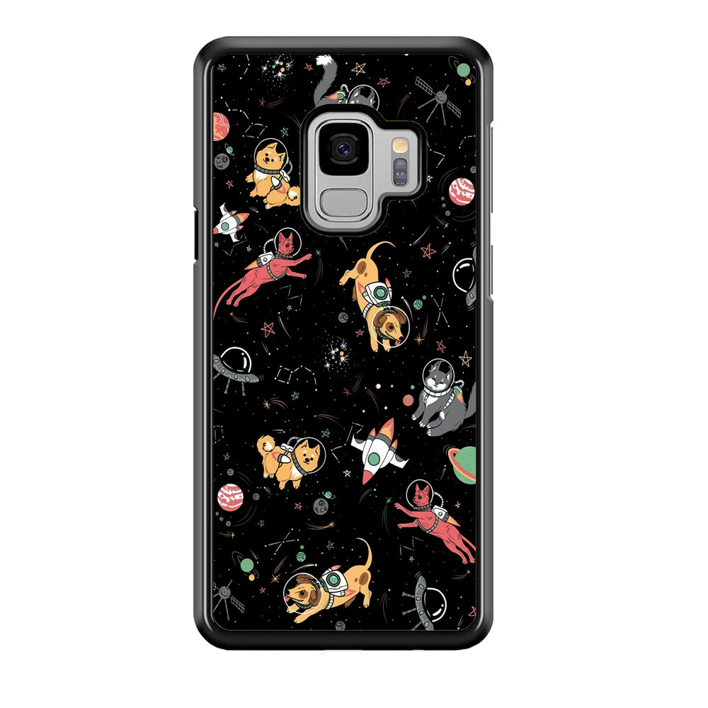 Dogs and Cats Space Form Samsung Galaxy S9 Case