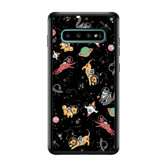 Dogs and Cats Space Form Samsung Galaxy S10 Plus Case
