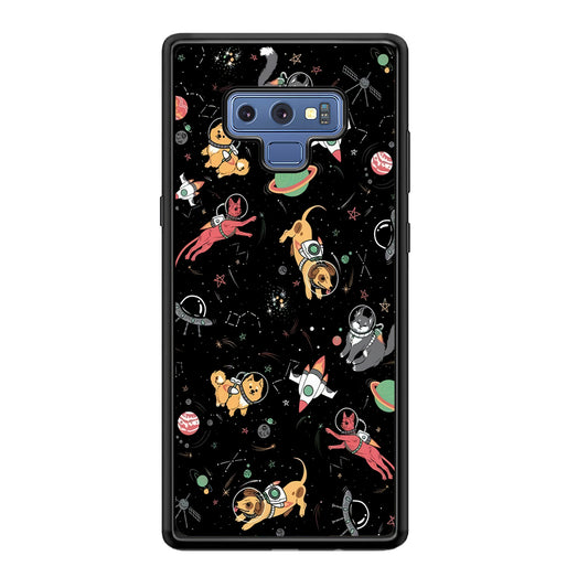 Dogs and Cats Space Form Samsung Galaxy Note 9 Case