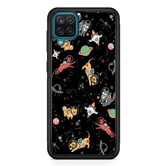 Dogs and Cats Space Form Samsung Galaxy A12 Case