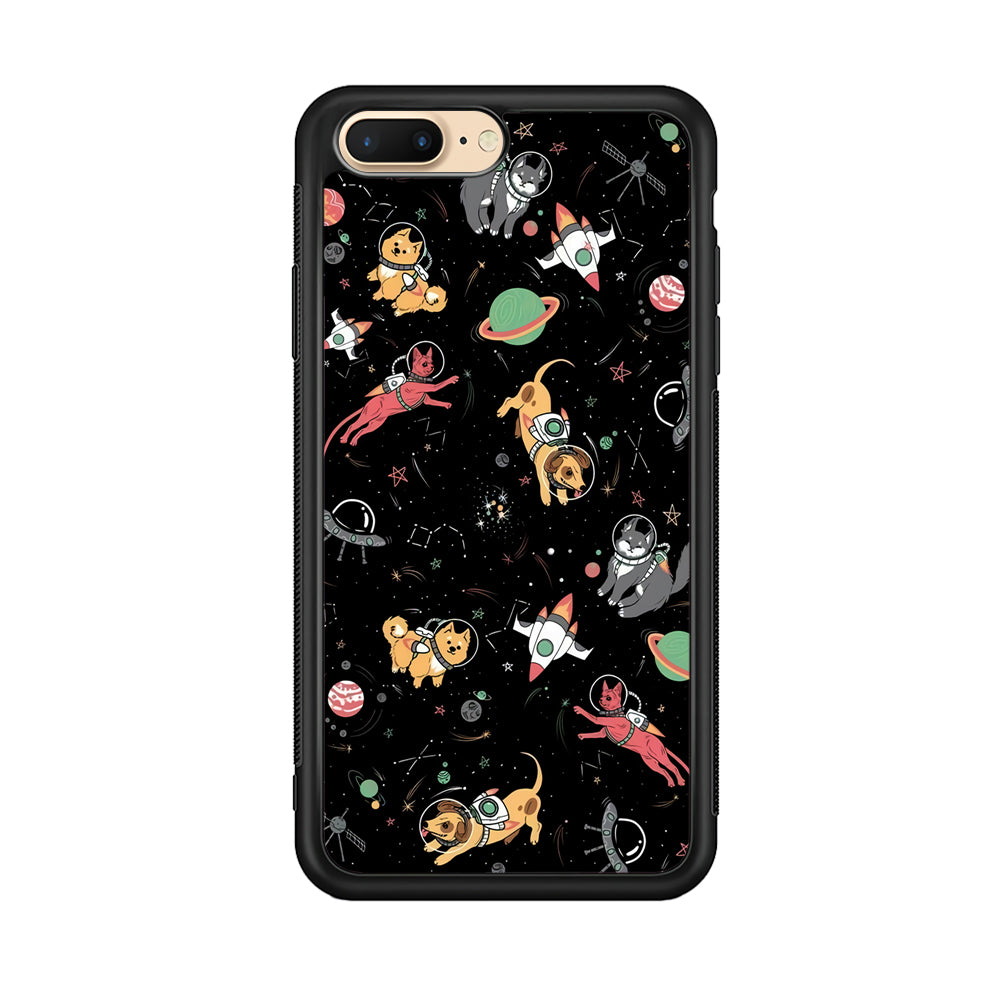 Dogs and Cats Space Form iPhone 8 Plus Case