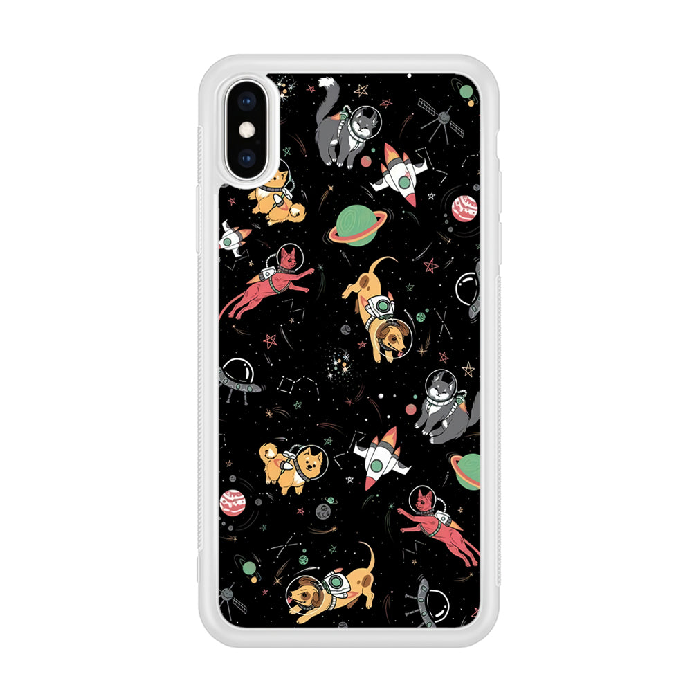 Dogs and Cats Space Form iPhone X Case