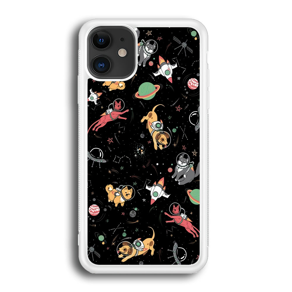 Dogs and Cats Space Form iPhone 12 Case