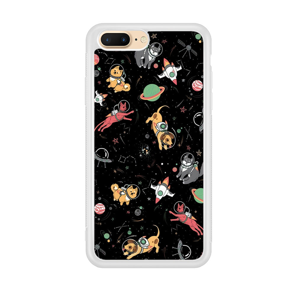 Dogs and Cats Space Form iPhone 8 Plus Case