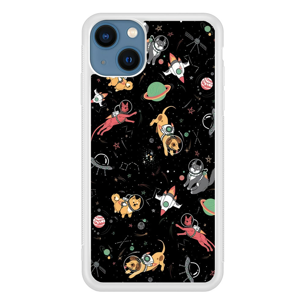 Dogs and Cats Space Form iPhone 13 Case