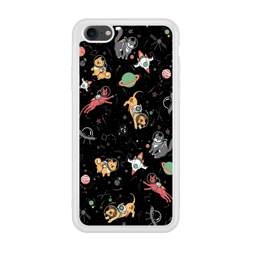 Dogs and Cats Space Form iPhone 8 Case