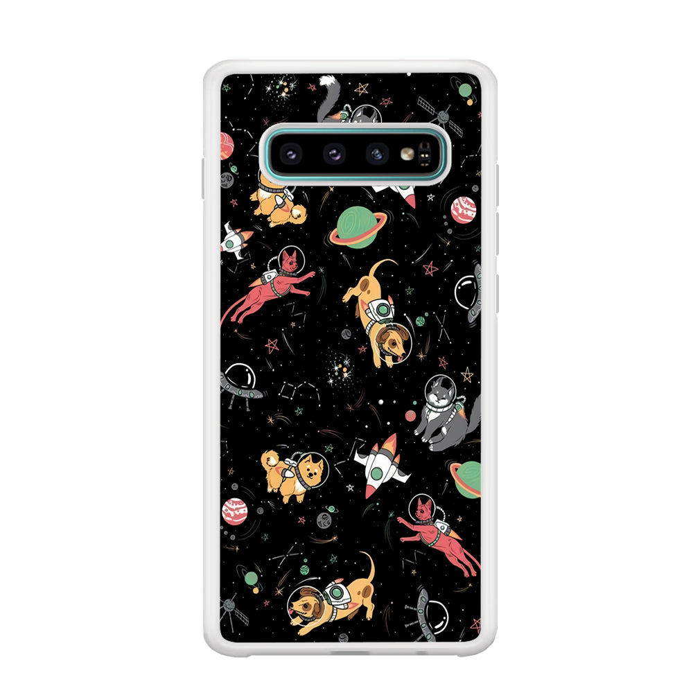 Dogs and Cats Space Form Samsung Galaxy S10 Case