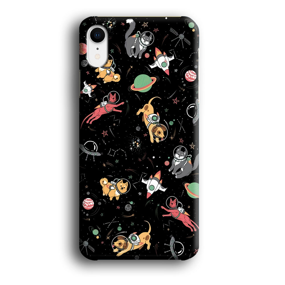 Dogs and Cats Space Form iPhone XR Case