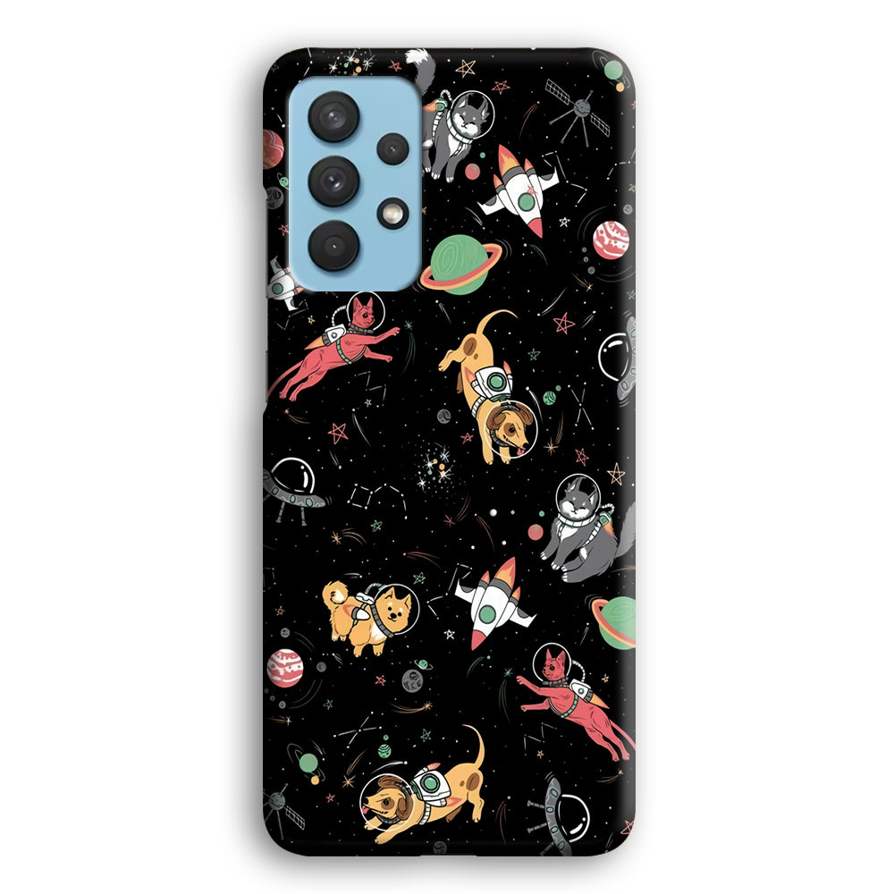 Dogs and Cats Space Form Samsung Galaxy A32 Case