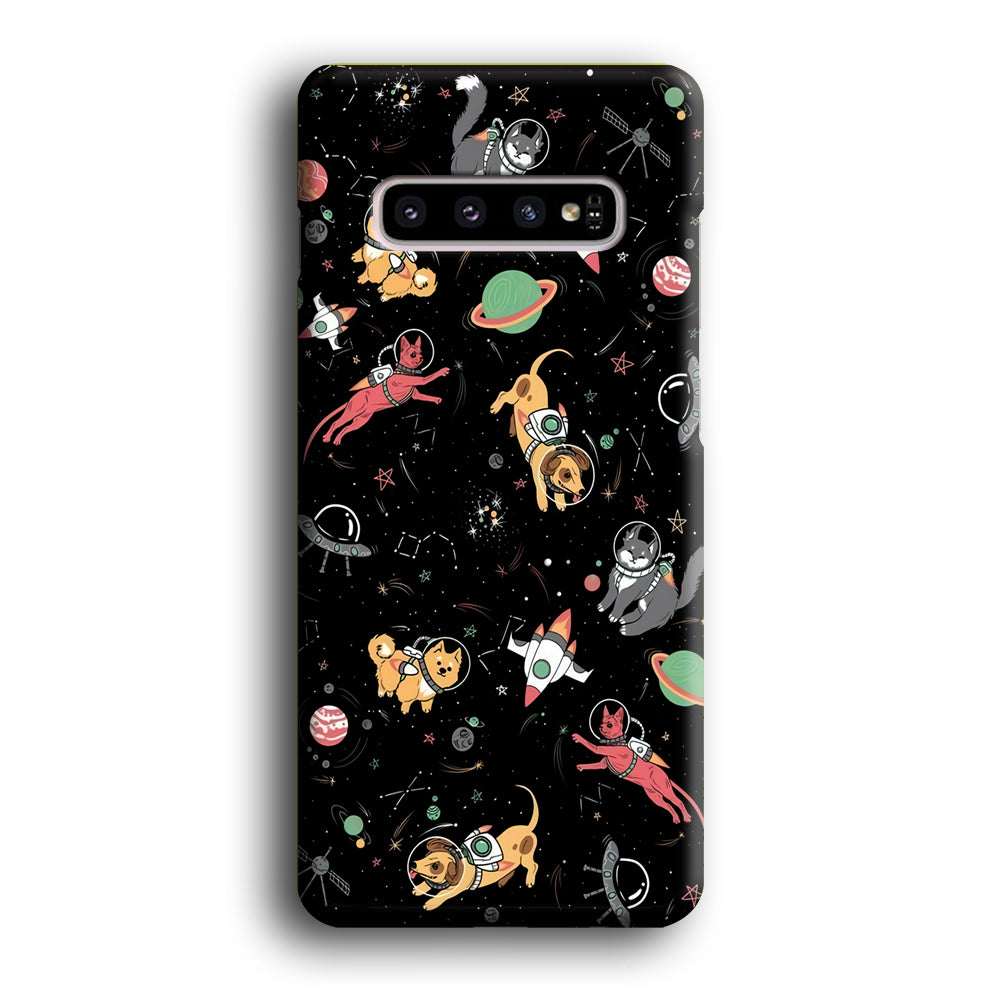 Dogs and Cats Space Form Samsung Galaxy S10 Case