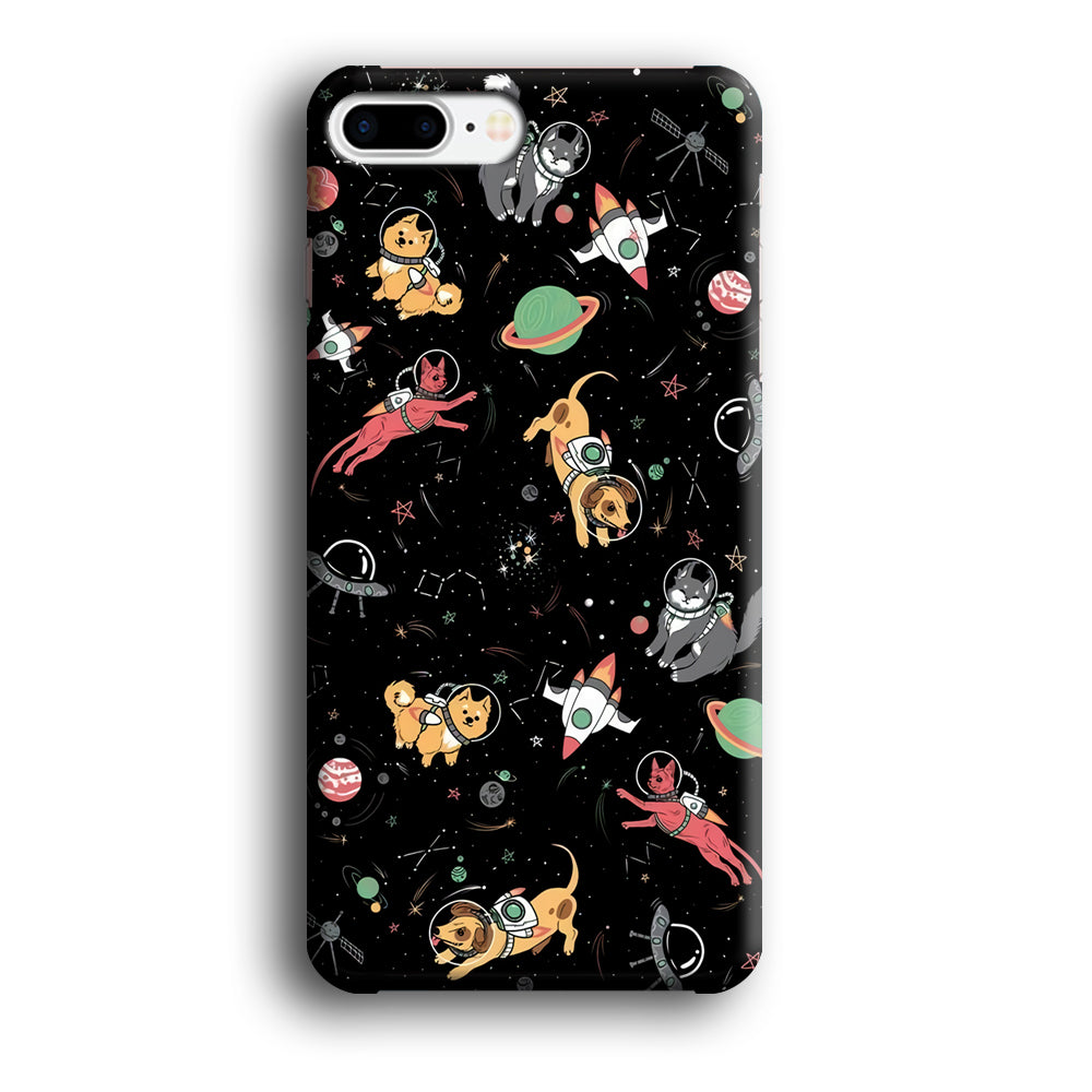 Dogs and Cats Space Form iPhone 8 Plus Case