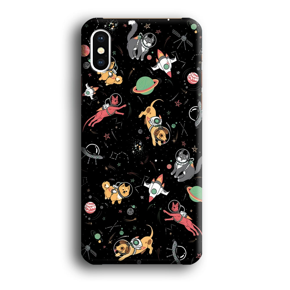 Dogs and Cats Space Form iPhone X Case