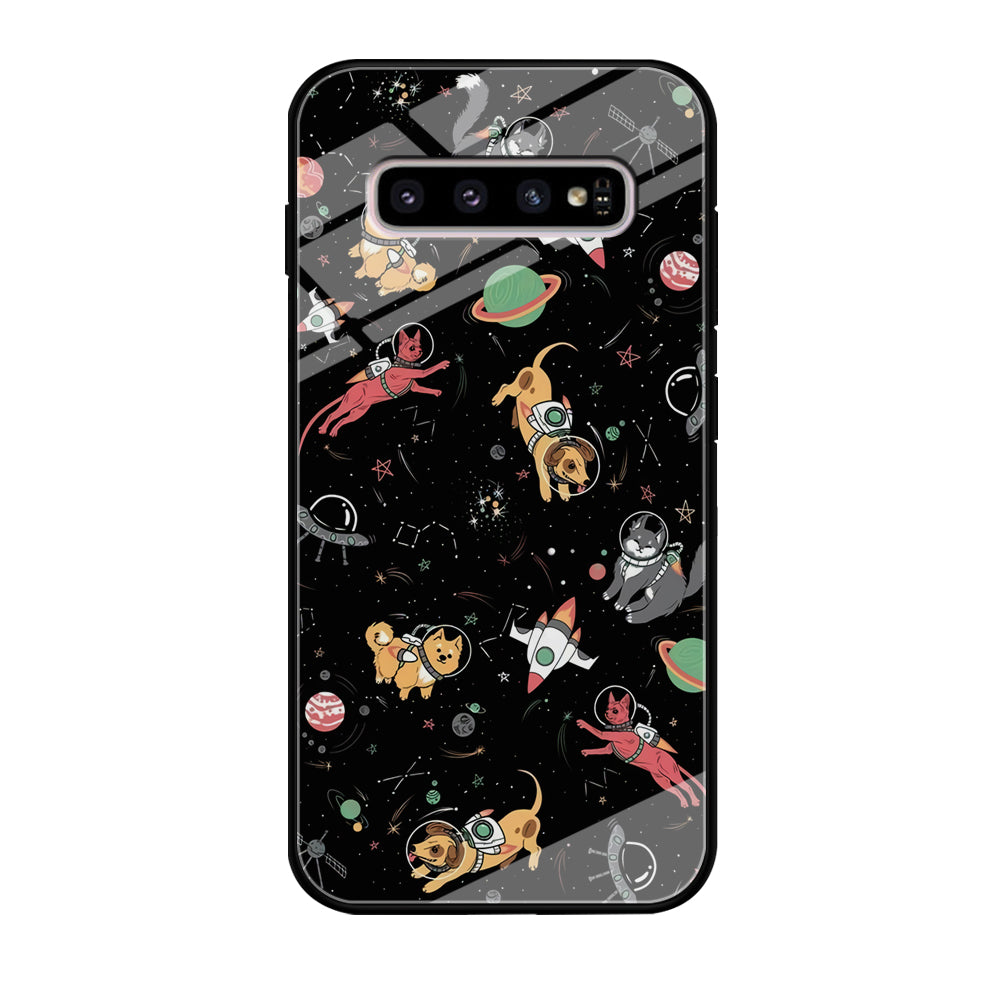 Dogs and Cats Space Form Samsung Galaxy S10 Case