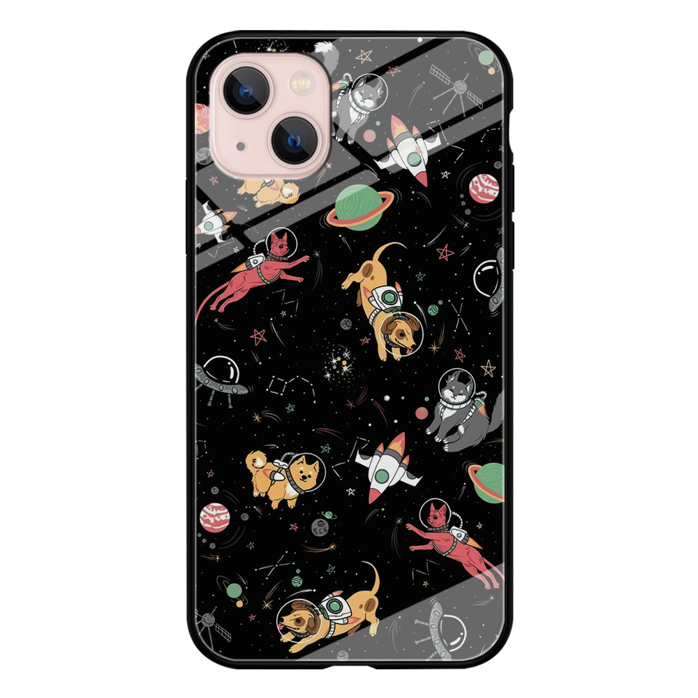 Dogs and Cats Space Form iPhone 13 Case