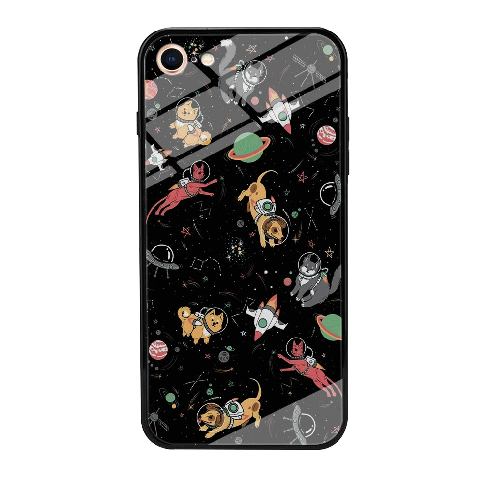 Dogs and Cats Space Form iPhone 8 Case