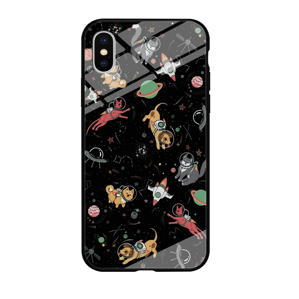 Dogs and Cats Space Form iPhone X Case